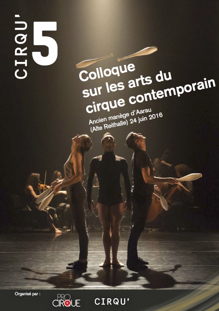 Colloque sur les arts du cirque contemporain (Aarau 2016)